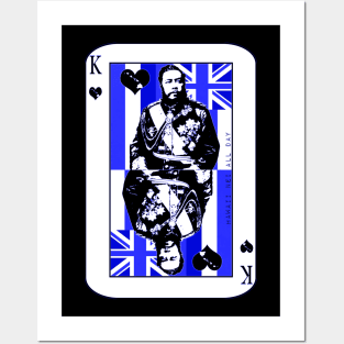 King of Hawai'i Kalakaua (blue) by Hawaii Nei All Day Posters and Art